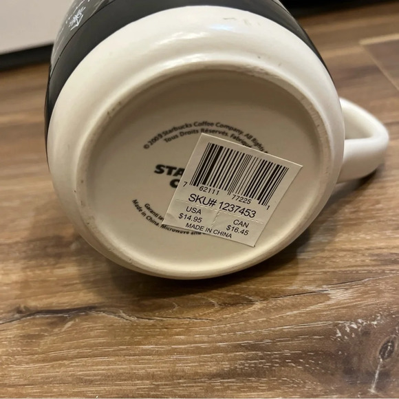 Starbucks Celebration Mug 16oz Coffee Tea Chalkboard Personalize 2009 Ceramic - Picture 6 of 6